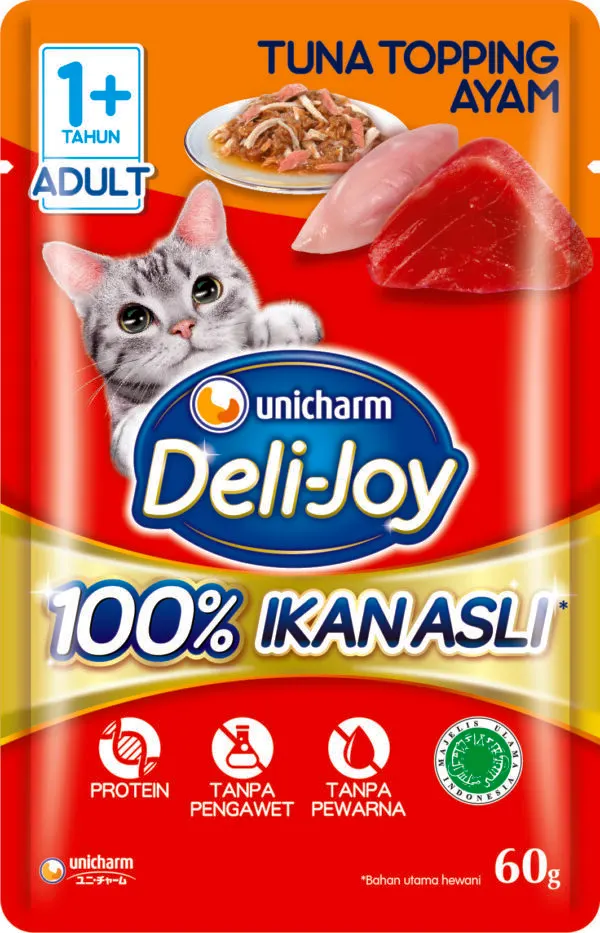 Dj Pouch Adult Tuna Topping Ayam Packshot