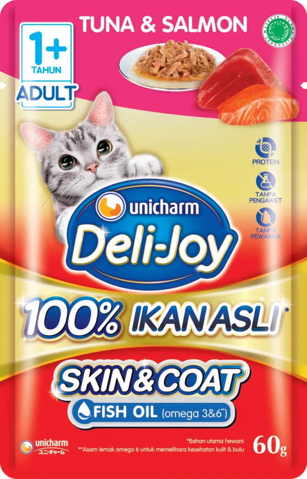 Deli-Joy Pouch Adult Skin & Coat Tuna & Salmon