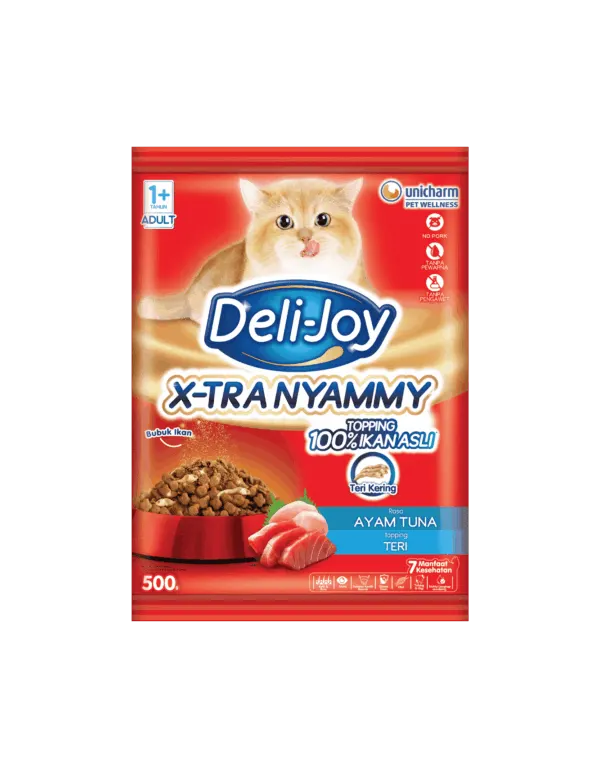 Deli-Joy Dry Food Ayam Tuna Topping Teri 500gr