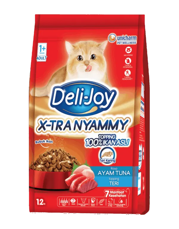 Deli-Joy Dry Food Ayam Tuna Topping Teri 1.2kg