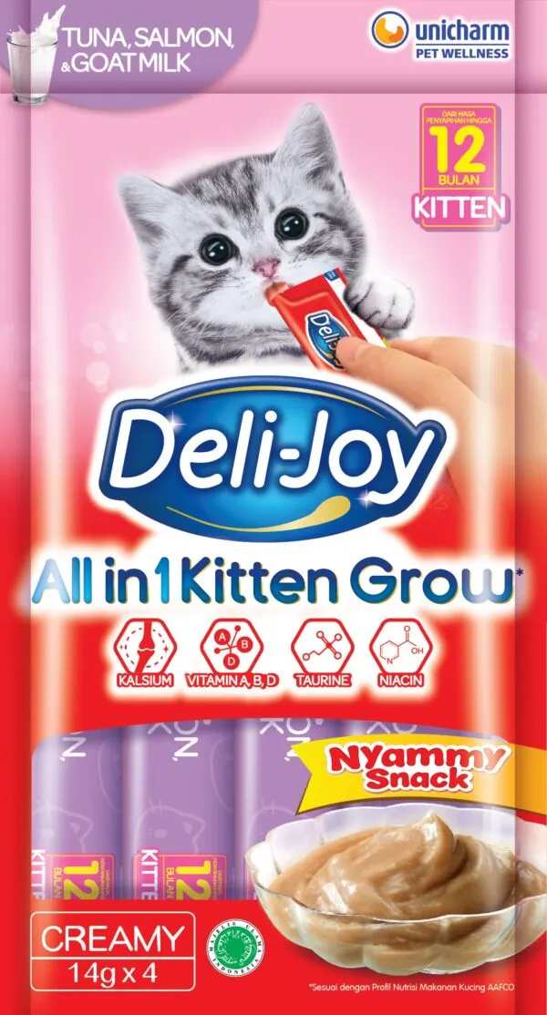 DeliJoy Snack Creamy KITTEN TUNA SALMON & GOAT MILK